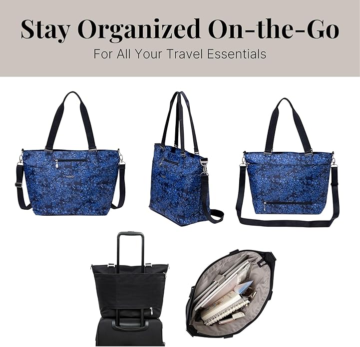 Baggallini Avenue Tote - 12x18 Laptop Tote Bag for Women - Lightweight Work Travel Carry On Bag