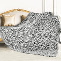 Black Blanket Twin Size, Lightweight Soft Fuzzy Cozy Plush Twin Cheetah Print Fleece Throws for Bed Couch Home Bedroom Dorm Decor All Season 60" x 80"