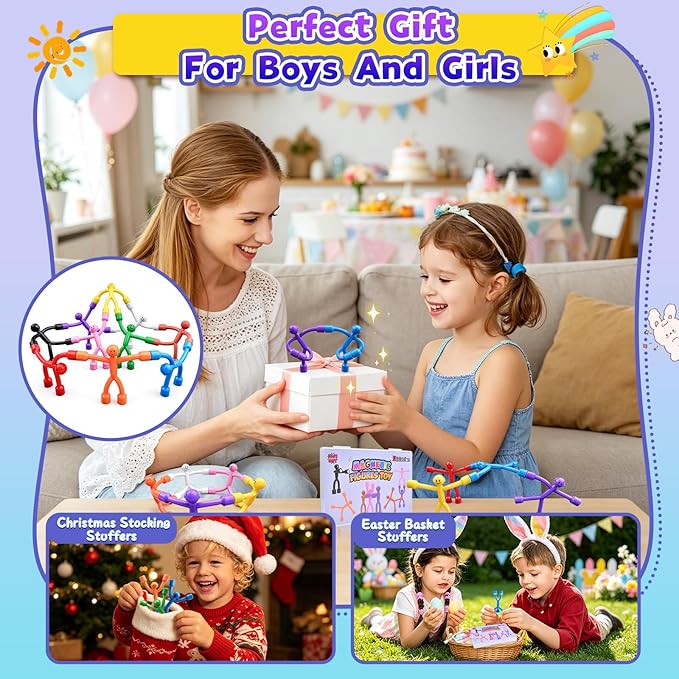 Magnetic Travel Toys for Kids 6PC, Magnetic People Figures Fidget Toys Airplane Car Travel Activities Essential, Sensory Toys for ADHD Autism,Desk Toys for Adults Teens