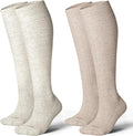 LEVSOX Cotton Compression Socks for Women&Men 20-30mmHg Knee High Cute Support Sock for Nurses Pregnancy Travel