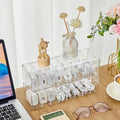 Tatuo 2 Pcs Cable Organizer Box with 20 Wire Ties and 2 Sort Stickers, Clear Plastic Cord Storage Box with Lid for Home Office Desk Organizers and Accessories