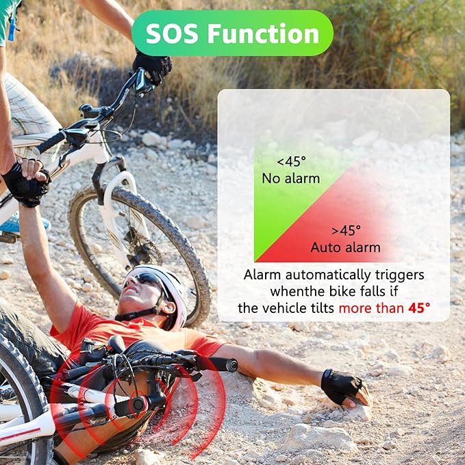 USUPERINK 4Pcs Anti Theft Bike Alarm with Remote,Bike Alarm,Motorcycle Alarm,Motorbike Alarm,Ebike Accessories for Adult Bikes IP65 Waterproof 113dB Super Loud Fit for All Handlebar Sizes Remote Strap