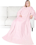 PAVILIA Wearable Blanket with Sleeves for Adult Women Men, Cozy Fleece Warm Wrap Throw with Arms, Gifts for Christmas, Wife