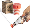 CuloClean Portable Bidet for Toilet, Travel, or Camping. Compatible with Any Plastic Bottle. Discreet, Sanitary or Travel Shower, Attachable Stopper, Backcountry Bidet Nozzle (1pcs Coral)