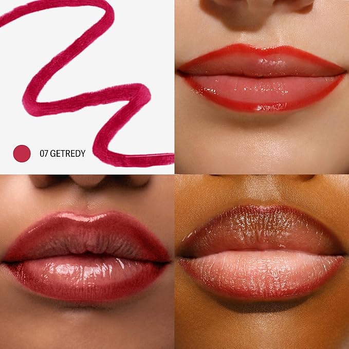 Sacheu Lip Liner STAY-N Peel Off Lip Stain — Long Lasting Waterproof Lip Tint with Hyaluronic Acid & Vitamin E — Transfer Proof Matte Finish, Vegan & Cruelty-Free (getREDy)