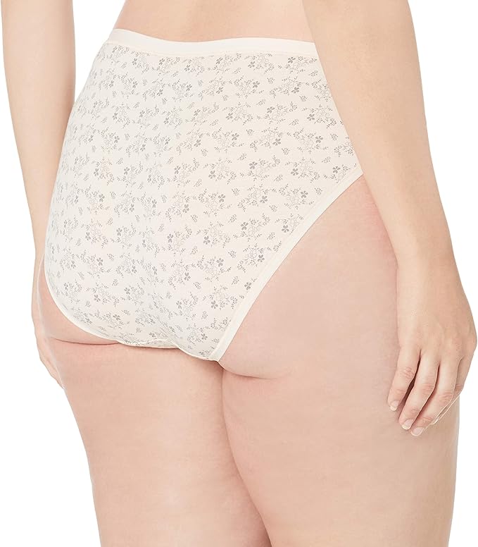 Amazon Essentials Women's Breathable Cotton Bikini Brief Underwear with Full Coverage, Multipacks