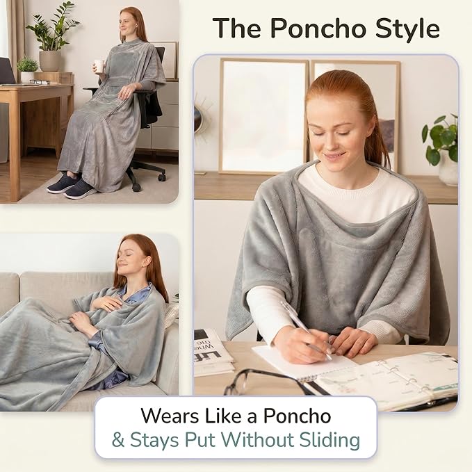 Compact Travel Blanket for Airplanes – Made of Flannel - Wearable