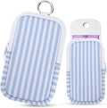 Hand Sanitizer Spray Case,Compatible with Popular Sanitizers,Zipper Pouch for Hand Sanitizer,Cute Fashion Accessories with Snap Hook for Glow Mist and Power Mist 1FL OZ,Suitable for Outdoor(Stripes)