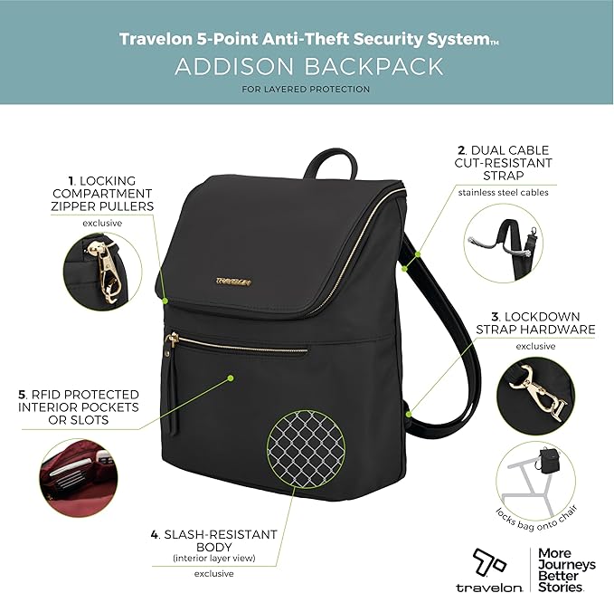 Travelon Anti-Theft Addison Backpack