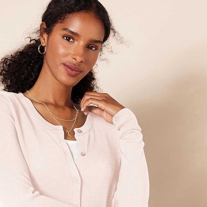 Amazon Essentials Women's Lightweight Crewneck Cardigan Sweater (Available in Plus Size)