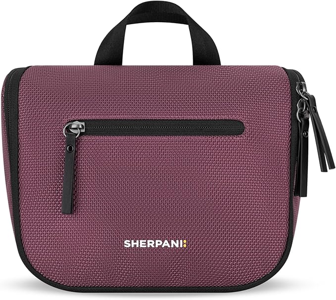 Sherpani Co-Pilot, Travel Toiletry Bag, Hanging Cosmetic Organizer, Water Resistant Makeup Bag, Shower Dopp Kit, Essentials Toiletries for Women, Travel Gift (Smoky Orchid)