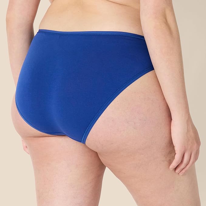 Amazon Essentials Women's Breathable Cotton Bikini Brief Underwear with Full Coverage, Multipacks