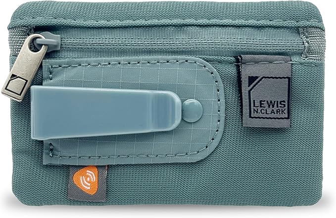 Lewis N. Clark Travel Clip Stash Wallet | RFID-Blocking Technology | Hidden Money Belt Pouch | Card Holder