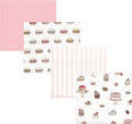 Hudson Baby Unisex Baby Cotton Flannel Receiving Blankets, Sweet Bakery, One Size