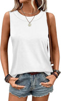 WIHOLL Tank Tops for Women Summer Outfits 2026 Crewneck Spring Casual Sleeveless Shirts Blouses Clothing