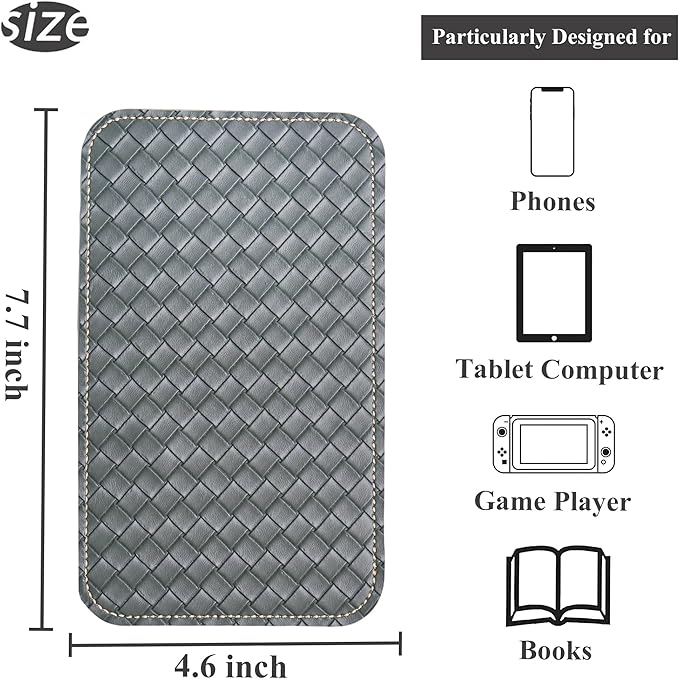 QIELIZI Airplane Travel Essentials for Flying Flex Flap Cell Phone Holder & Flexible Tablet Stand for Desk, Bed, Treadmill, Home & in-Flight Airplane Travel Accessories(1-Woven Grey)