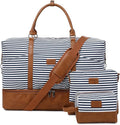Weekender Bag, Large Travel Duffel Bag for Women, Carry on Overnight Bag with Shoe Compartment and Toiletry Bags