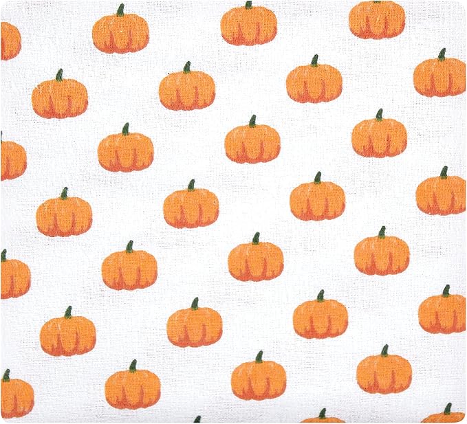 Hudson Baby Unisex Baby Cotton Flannel Receiving Blankets, Pumpkin, One Size