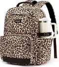 LOVEVOOK Laptop Backpack for Women with Pouch Pocket for Large Capacity Cup,18 Inch Laptop Computer Bag Travel Backpack Purse,Waterproof Work Business Backpack College Teacher Bags,Leopard print