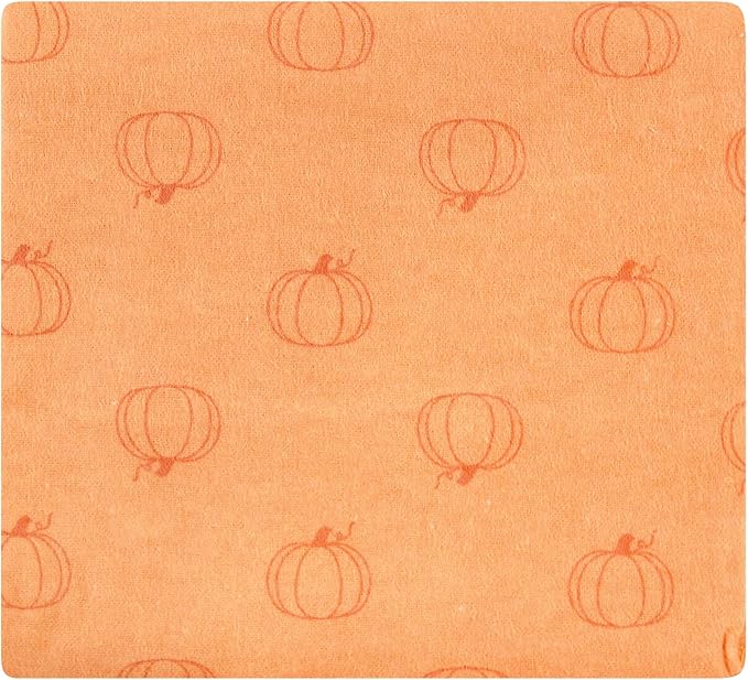 Hudson Baby Unisex Baby Cotton Flannel Receiving Blankets Bundle, Pumpkin Spice, One Size