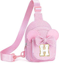 Personalized Pink Letter Small Sling Bags Crossbody Bag | Year Old Birthday Gifts for Sister Daughter Gift (Pink H)