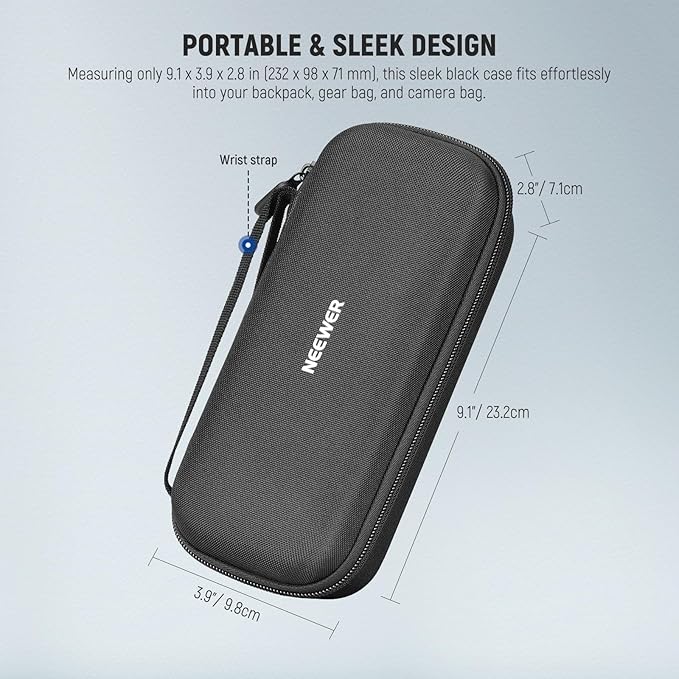 NEEWER Carrying Case for Pocket 3, Portable Hard Bag Compatible with DJI Osmo Pocket 3 Gimbal Camera & Handle & Creator Combo Filter Accessories, Internal Mesh Pocket Elastic Strap Plush Lining, AC025