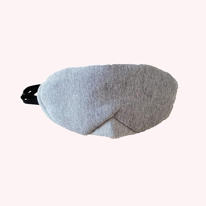 Fan Wu 100% Cotton Blackout Sleep Mask with Adjustable Nose Bridge for Women & Men – Light Blocking Eye Mask with Nose Wing Trim, Soft Breathable for Side Sleepers, Travel-Friendly Eye Cover
