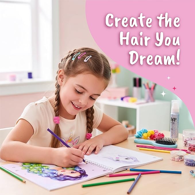 BSCOOL - Drawing, Coloring & Activity Book. Create Hairstyles with Stickers and Guides. Fashion Design Sketchbook for Kids 5 and up. Little Designer Book - Fashion Design for Kids. Easter Gift