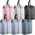 6 Pcs Travel Shoe Bags with Zipper Portable Suitcase Shoe Organizer Packing for Men Women Nylon Multicolor(L,Dusty Pink)