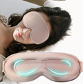 Weighted Eye Mask Cover for Sleeping - Eye Masks for Sleep with Adjustable Strap, Lash Extension Eye Covers for Women Men, 3D Contoured, Plane Travel Essentials, Blindfold for Meditation (Pink)