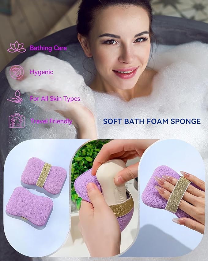8-Piece Soap Bath Kit with Travel Soap Case Holder Dish Bag Saver, Lathering Pouch for Home, Travel, Camping, Gym, Hotel(Clear)