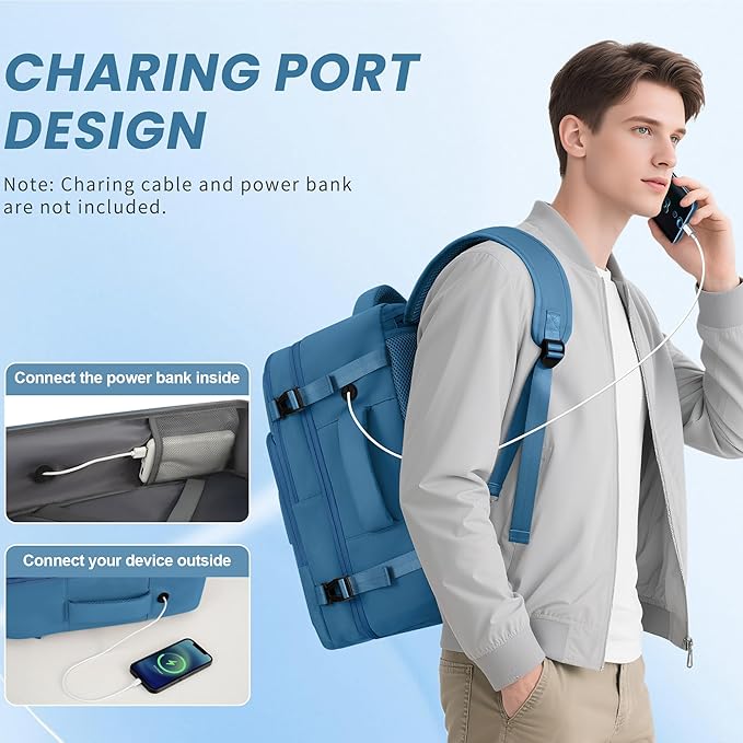 Sinaliy Travel laptop Backpack for Men Women, Personal Item Size Flight Approved, 16 Inch Laptop Bag with Multi-Pockets, College Computer Bag, Waterproof Carry On Backpack Casual Daypack Backpack