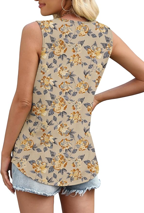WIHOLL Women's Square Neck Tank Top