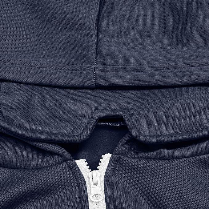 Zip Up Hoodie with Eye Mask Built In, Comfort Airplane Wearable Blanket Sweatshirt Men Women Sleep Clothes