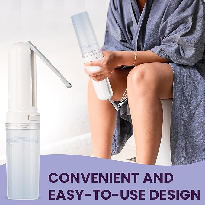 Portable Bidet for Travel – USB-C 800mAh Rechargeable Battery Travel Bidet, IPX7 Waterproof, 3 Adjustable Pressure Modes (Soft to Strong) for Postpartum Care