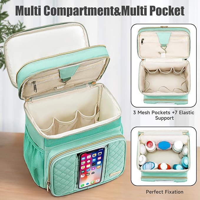 Tealari Large Toiletry Bag for Women Men,Bathroom Bag,Water Resistant Shower Bag,Makeup Bag,Portable Shower Caddy for College Dorm,Hanging Travel Toiletry Bag with Transparent Waterproof Phone Pocket