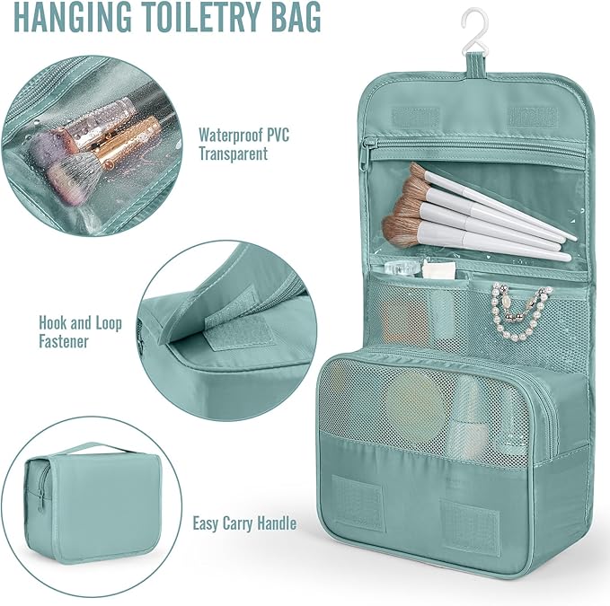 Veken 10 Set Packing Cubes for Travel Essentials, Suitcase Organizer Bags in 4 Sizes, Carry-On Luggage Accessories with Large Laundry Bag & Passport Holder, Must-Have for Airplane, Road Trip & Camping