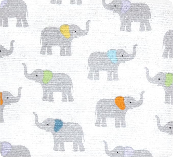 Hudson Baby Unisex Baby Cotton Flannel Receiving Blankets, Teal Elephant, One Size