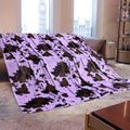 King Size Throw Blanket for Bed, Extra Large Soft Plush Cozy Fuzzy Purple Warm Spring Blanket, All-Season Home Room Decor Gifts for Men & Women 108x90 inches