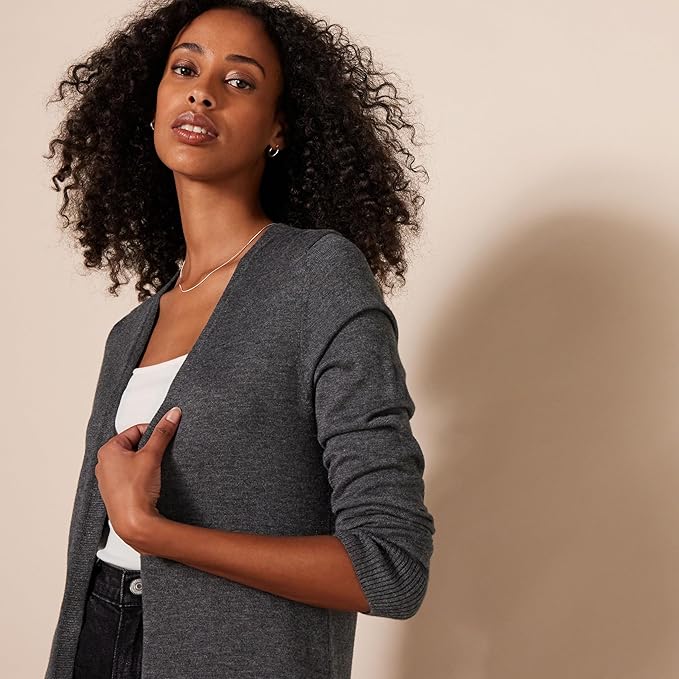 Amazon Essentials Women's Lightweight Long Sleeve Open-Front Cardigan Sweater (Available in Plus Size)
