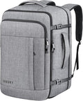 Carry On Backpack, Extra Large 40-50L Travel Backpack for Men & Women, Expandable Backpack For Airplanes, 17 Inch Laptop Backpack, Luggage Suitcase 40L Daypack Lightweight Business Weekender Bag, Grey