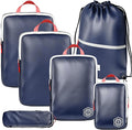 Extra Large Compression Packing Cube 6 Piece Set for Travel and Check Luggage by TRIPPED Travel Gear