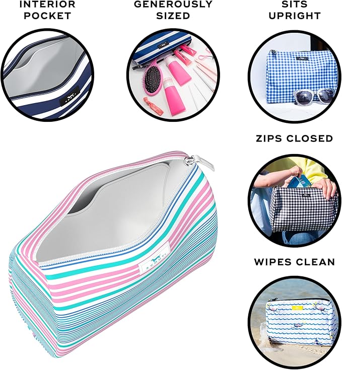 SCOUT Packin' Heat - Large, Water-Resistant, Zip Close Makeup Bag for Women- Toiletry Travel Bag - Cosmetic Bag