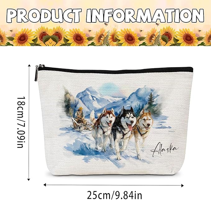 Alaska Cruise Essentials for Women - Alaska Souvenirs Makeup Bag Waterproof Toiletry Pouch Portable Trip Must Haves Party Birthday Graduation Thank Gifts for Daughter Mom Friends Classmates