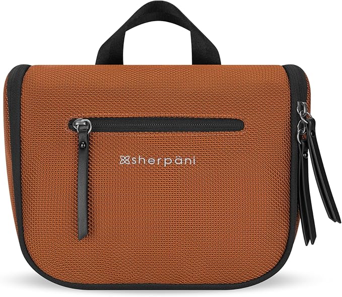 Sherpani Co-Pilot, Travel Toiletry Bag, Hanging Cosmetic Organizer, Water Resistant Makeup Bag, Shower Dopp Kit, Essentials Toiletries for Women, Travel Gift (Morocco)