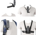 PellKing Accessories Kit for Insta360 X5 X4 ONE X3 X2 X GO 3s RS R, 4in1 Chest Strap Harness/Head Mount/Neck Holder/Backpack Strap Mount for Insta 360 GoPro DJI Action Camera