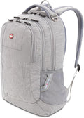 SWISSGEAR Cecil 18-Inch Laptop Backpack Fits 16-Inch Laptop, Travel Daypack with Organizer Pockets, Water Bottle Holders & Padded Straps – Light Grey