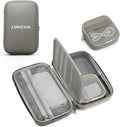 Hard Shell Tech Organizer – Protective Travel Case for Cables, Chargers & Accessories | Mid-Size Electronics Organizer with Removable Pouches