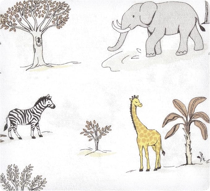Hudson Baby Unisex Baby Cotton Flannel Receiving Blankets, Neutral Safari World, One Size