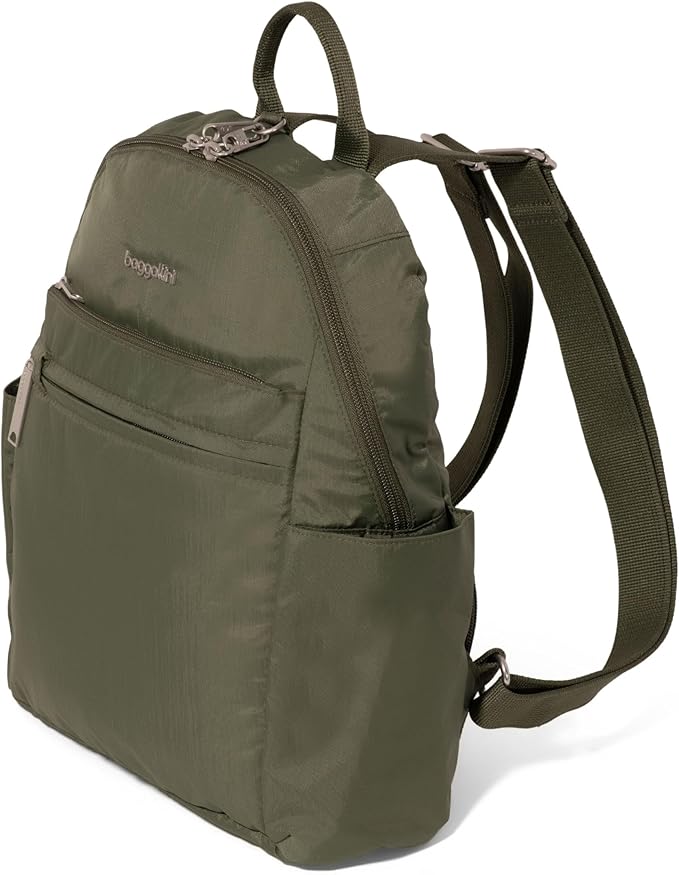 Baggallini Securtex® Anti-theft Vacation Travel Backpack 10x13 Slash-Resistant Nylon Daypack w/RFID